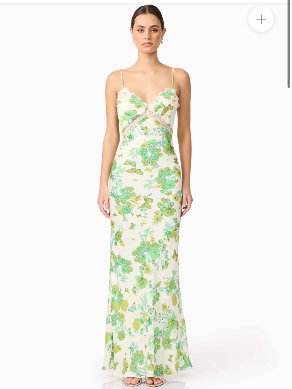 Elliatt Green Floral Slip Maxi Dress - Picture 3 of 6